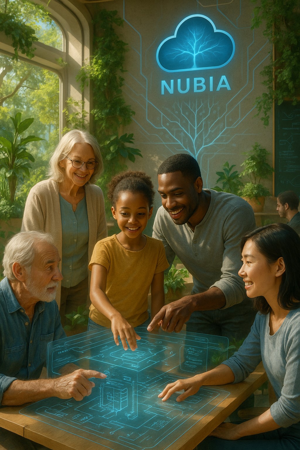 Ilustración educativa Nubia